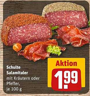 Schulte Salamitaler mit Kräutern oder Pfeffer, je 100 g