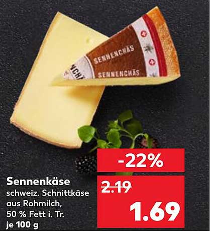 Sennenkäse - Schweizer Schnittkäse aus Rohmilch