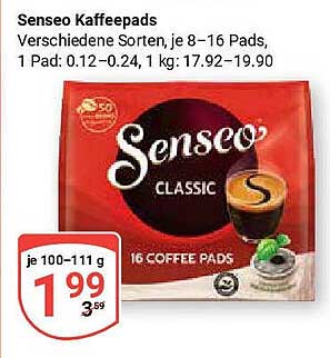 Senseo Kaffeepads - Verschiedene Sorten, je 8–16 Pads