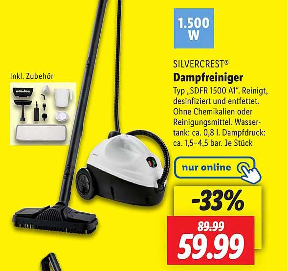 SILVERCREST® Dampfreiniger Typ „SDFR 1500 A1“