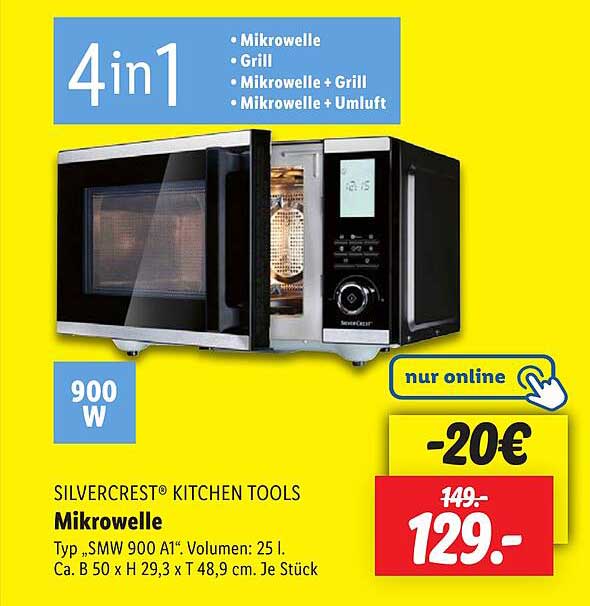 SILVERCREST® KITCHEN TOOLS Mikrowelle 4in1