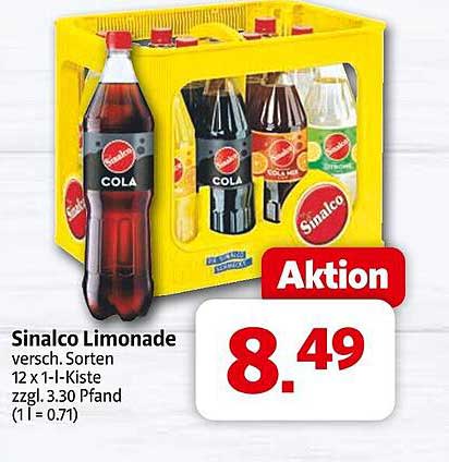 Sinalco Limonade 12 x 1,1-Liter-Kiste - Vielfältiger Genuss