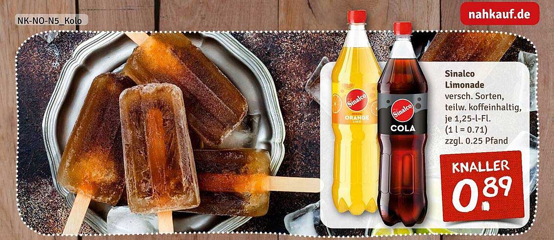 Sinalco Limonade - verschiedene Sorten, teilw. koffeinhaltig, je 1,25-L-Fl.