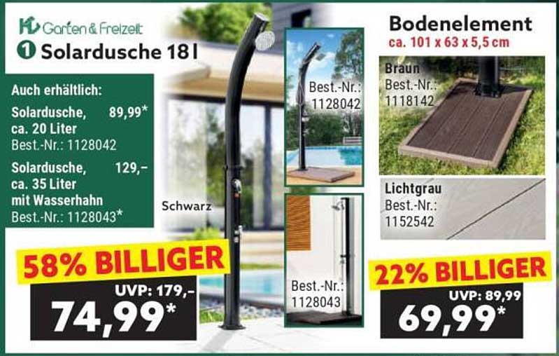 Solardusche 18 l – Sorgenfreies Baden im eigenen Garten