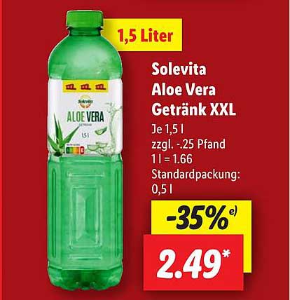 Solevita Aloe Vera Getränk XXL 1,5 Liter