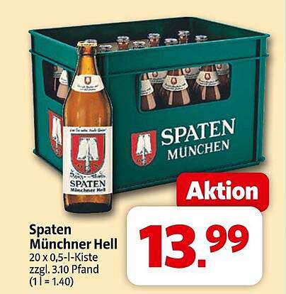 Spaten Münchner Hell 20 x 0,5 l-Kiste