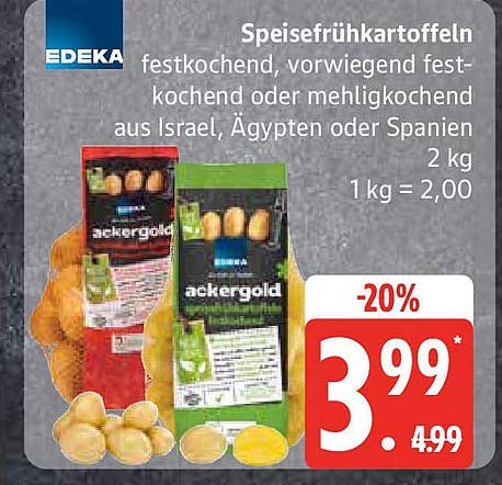 Speisefrühkartoffeln - frisch aus Israel, Ägypten oder Spanien
