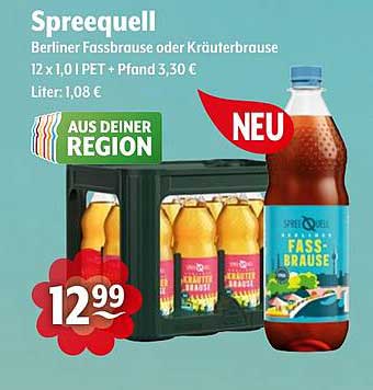 Spreequell Berliner Fassbrause oder Kräuterbrause 12er-Pack