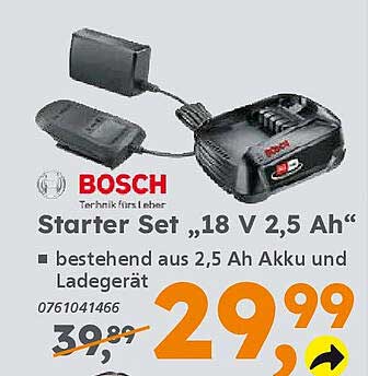 Starter Set „18 V 2,5 Ah“ von Bosch