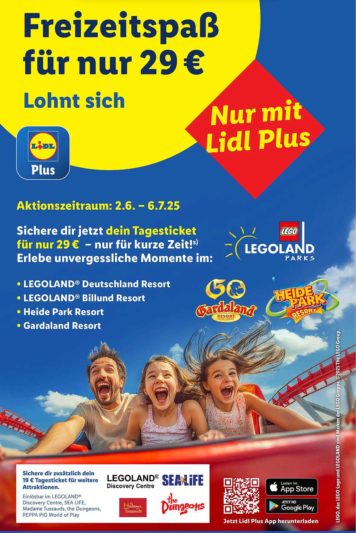 Tageskarte für Freizeitspaß für nur 29 €