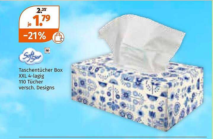 Taschentücher Box XXL 4-lagig - 110 Tücher in verschiedenen Designs