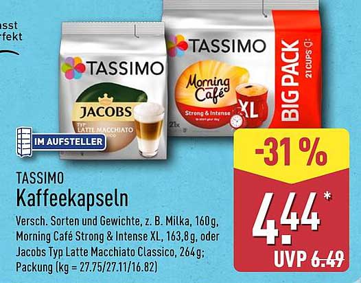 TASSIMO Kaffeekapseln - Vielfältiger Kaffeegenuss zum günstigsten Preis