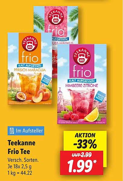 Teekanne Frio Tee - Kalt Aufgegossen in verschiedenen Sorten