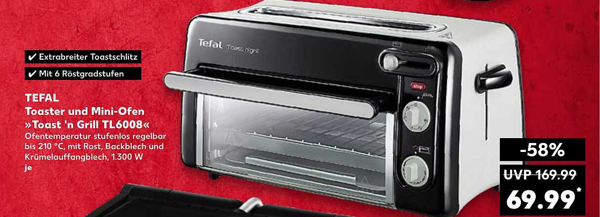TEFAL Toaster und Mini-Ofen »Toast 'n Grill TL6008«