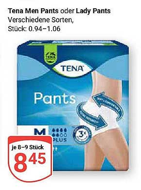 Tena Men Pants oder Lady Pants - Verschiedene Sorten
