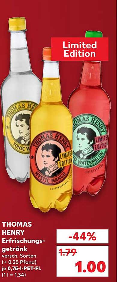 THOMAS HENRY Erfrischungsgetränk - Verschiedene Sorten in Limited Edition