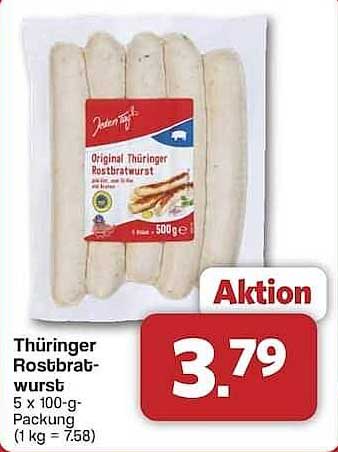 Thüringer Rostbratwurst – 5 x 100-g-Packung