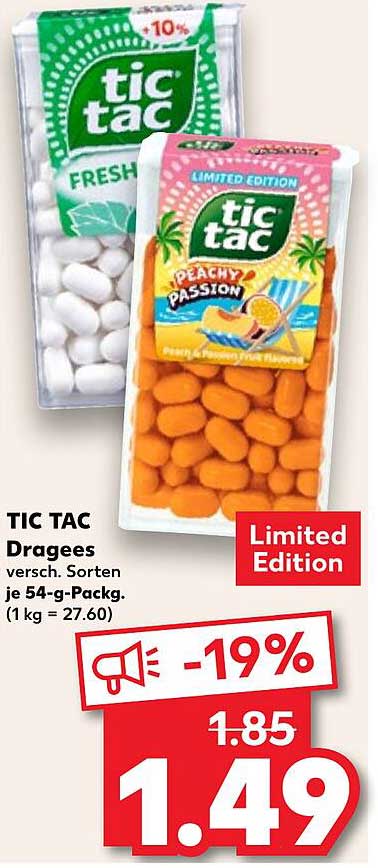 TIC TAC Dragees in verschiedenen Sorten - Limited Edition