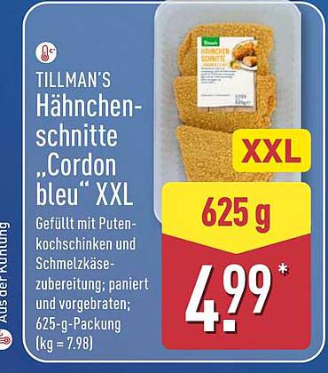 TILLMAN'S Hähnchenschnitte „Cordon bleu“ XXL