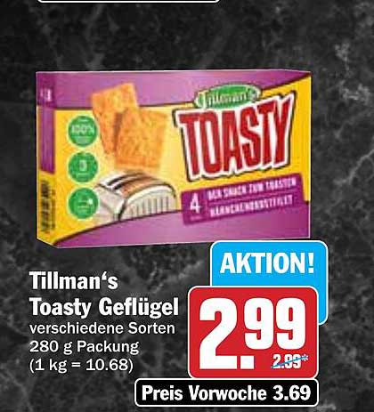 Tillman‘s Toasty Geflügel verschiedene Sorten 280 g Packung