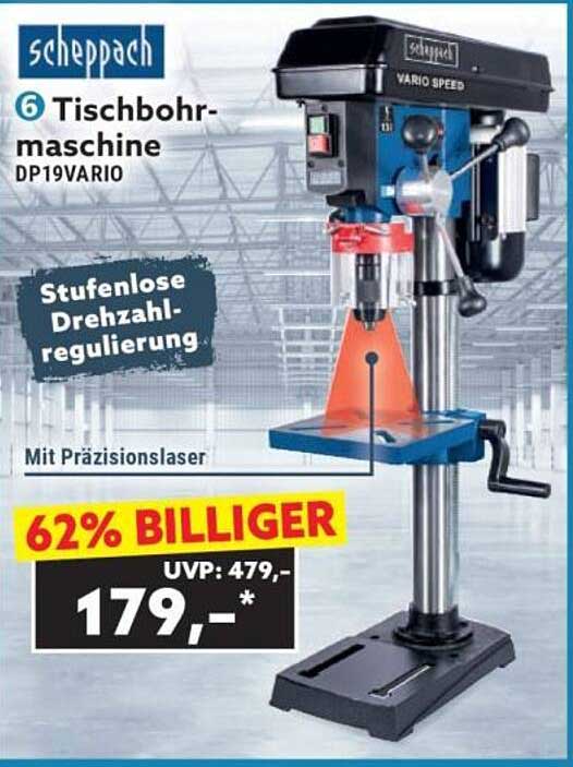 Tischbohrmaschine DP19VARIO von Scheppach