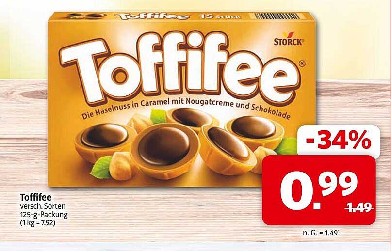 Toffifee - Verschiedene Sorten (125 g-Packung)