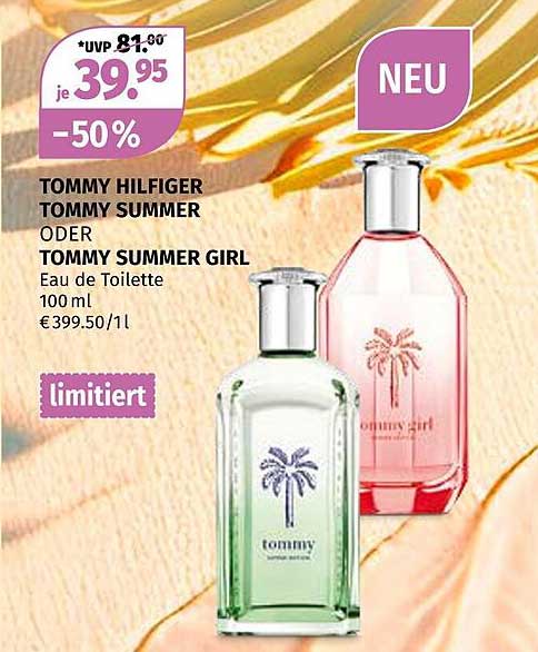 Tommy Hilfiger Tommy Summer oder Tommy Summer Girl Eau de Toilette 100 ml