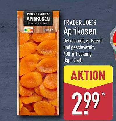 TRADER JOE'S Aprikosen 400 g - Getrocknet, entsteint und geschwefelt