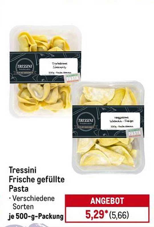 Tressini Frische gefüllte Pasta – Verschiedene Sorten je 500-g-Packung
