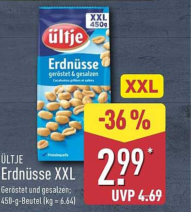 ÜLTJE Erdnüsse XXL 450g - Geröstet & Gesalzen