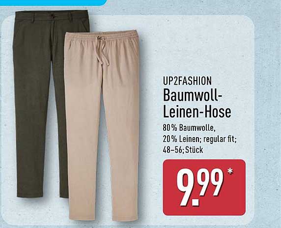 UP2FASHION Baumwoll-Leinen-Hose