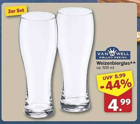 Van Well Weizenbierglas 2er Set