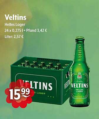 Veltins Helles Lager 24 x 0,275 l