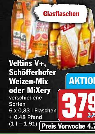 Veltins V+, Schönhofer Weizen-Mix oder MiXery – Aktionspaket