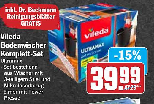 Vileda Bodenwischer Komplett-Set Ultramax