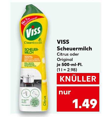 VISS Scheuermilch Citrus oder Original 500 ml für nur 1,49 €