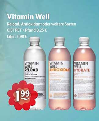 Vitamin Well Reload, Antioxidant oder weitere Sorten