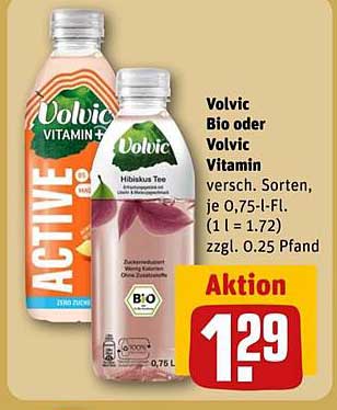 Volvic Bio oder Volvic Vitamin - Verschiedene Sorten, je 0,75-L-Fl.