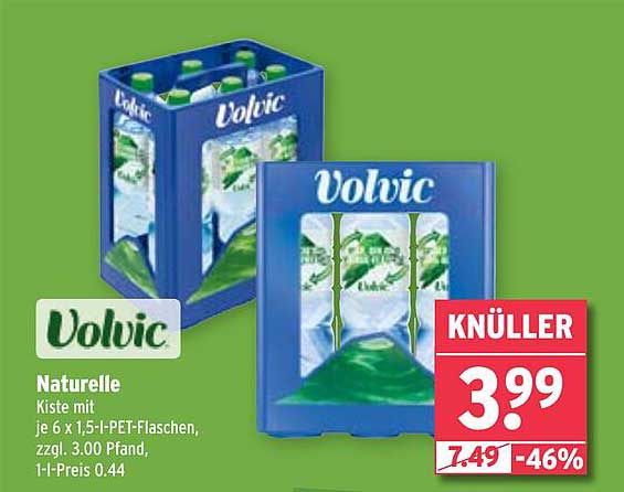 Volvic Naturelle Kiste mit 6 x 1,5 l PET-Flaschen