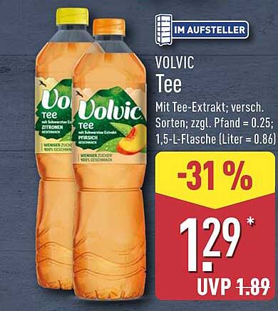 Volvic Tee mit Tee-Extrakt – erfrischender Genuss für heiße Tage