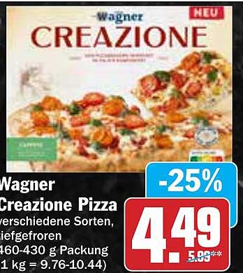 Wagner Creazione Pizza - verschiedene Sorten, tiefgefroren