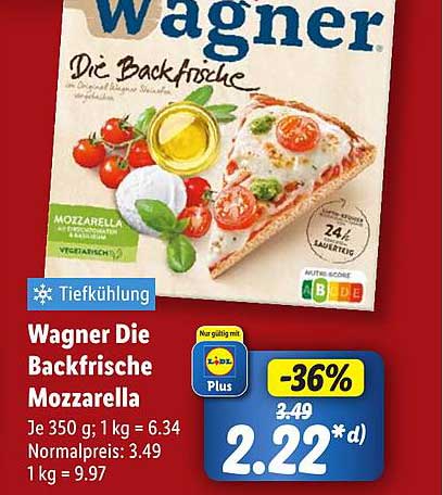 Wagner Die Backfrische Mozzarella