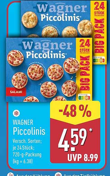 Wagner Piccolinis - 24 Stück Salami Pizza