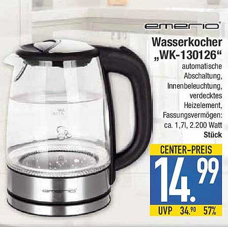 Wasserkocher „WK-130126“ von Emerio