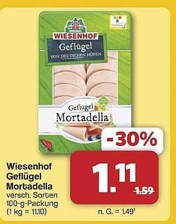 Wiesenhof Geflügel Mortadella 100-g-Packung