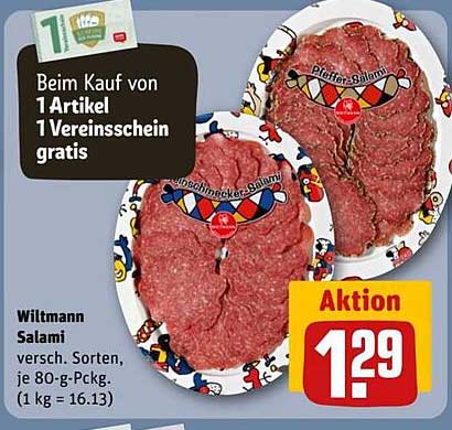 Wiltmann Salami – 1 Artikel kaufen, 1 Vereinschein gratis!