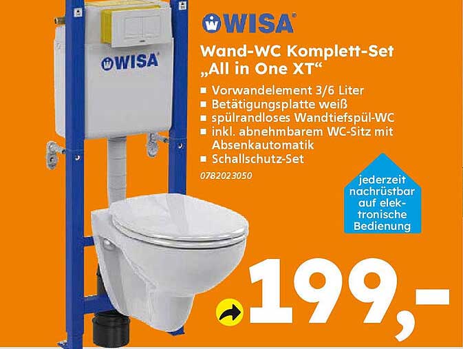 WISA Wand-WC Komplett-Set „All in One XT“