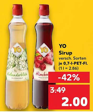YO Sirup - verschiedene Sorten (0,7 l PET-Flasche)
