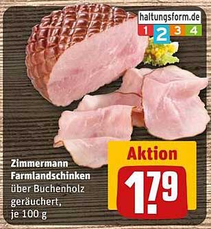 Zimmermann Farmlandschinken über Buchenholz geräuchert, je 100 g