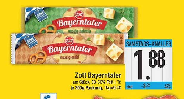 Zott BayernTaler - nussig mild und nussig pikant